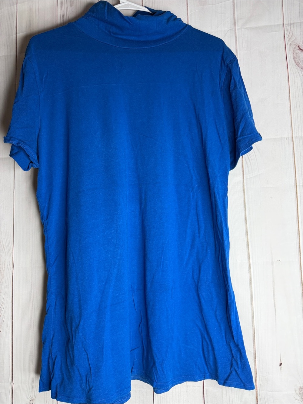 Womens Kenneth Cole Reaction Vibrant Blue Short-Sleeve Turtleneck Tee 2xl- 1176
